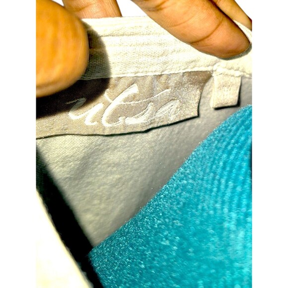 Utsa Dress Womens Med Beige Geometric Artsy Art to Wear Button Front Kurta - Picture 2 of 6